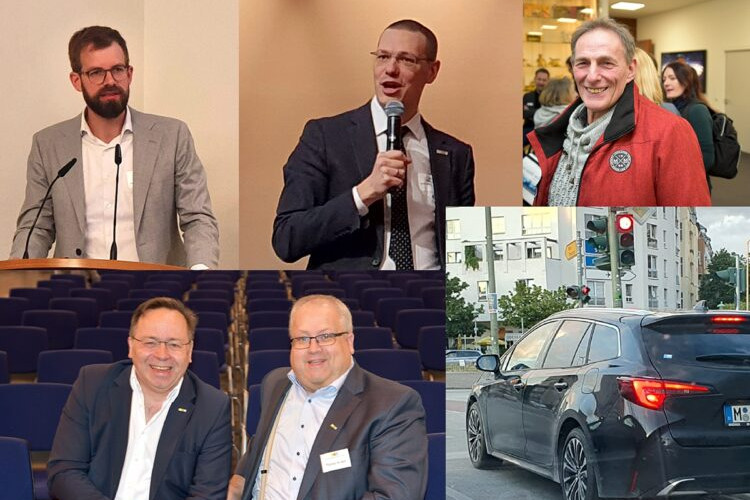 Gregor Beiner, Michael Oppermann, Florian Bachmann, Patrick Meinhardt, Thomas Kroker, Mietwagen mit Münchner Kennzeichen (Fotos: Taxi Times)